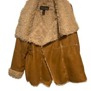 Ashley Stewart Womens Faux Suede & Faux Fur Jacket Size 18/20